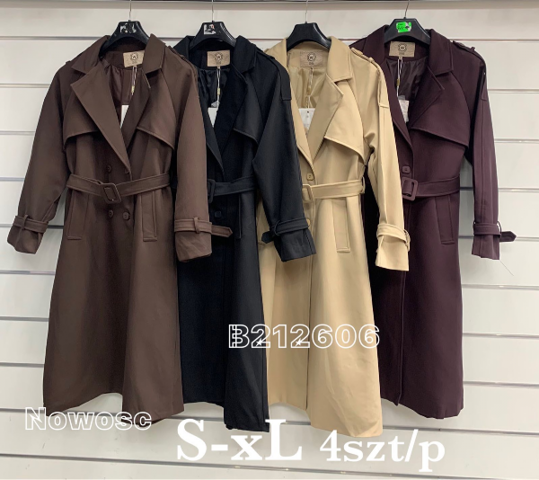 Plaszcze damkie Roz S-XL, 1 Kolor Paczka 4 szt 1